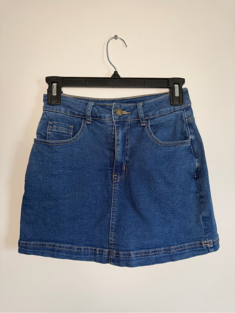 Classic Blue Denim Mini Skort - Women's
